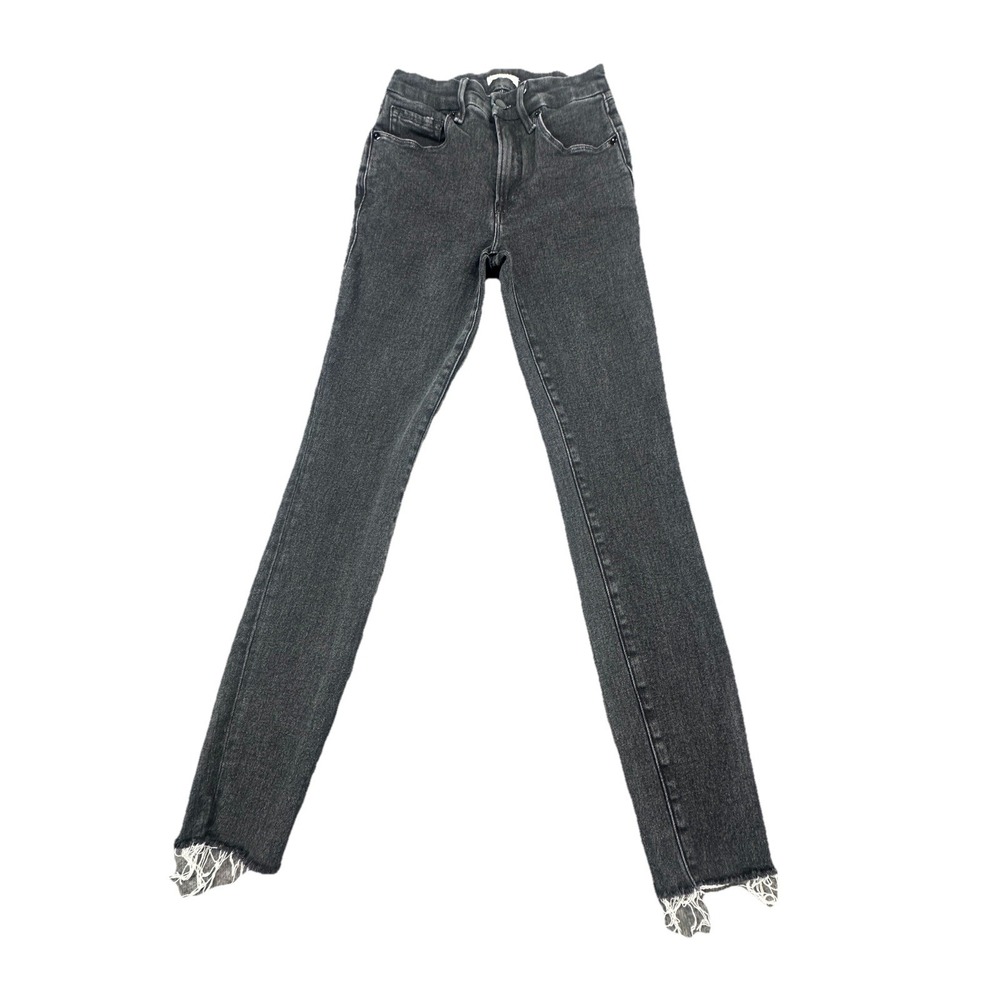 Good American Women Good Classic Raw Hem Skinny Jeans‎ Size 0
